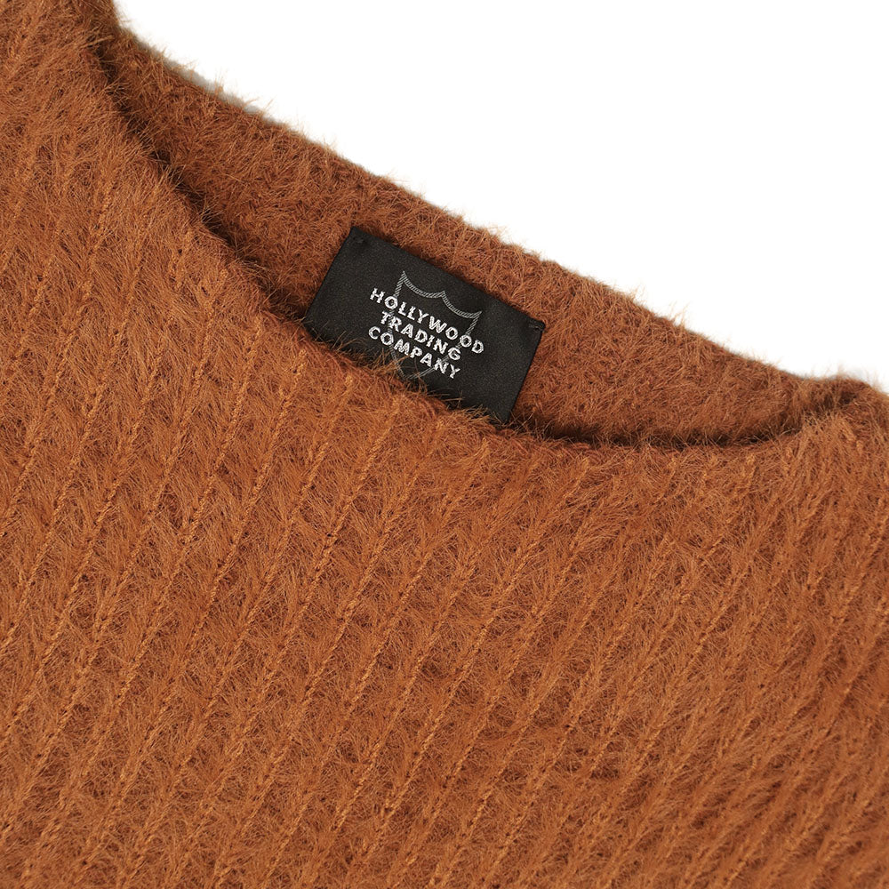 RIBBED SWEATER WOMAN RUST-3