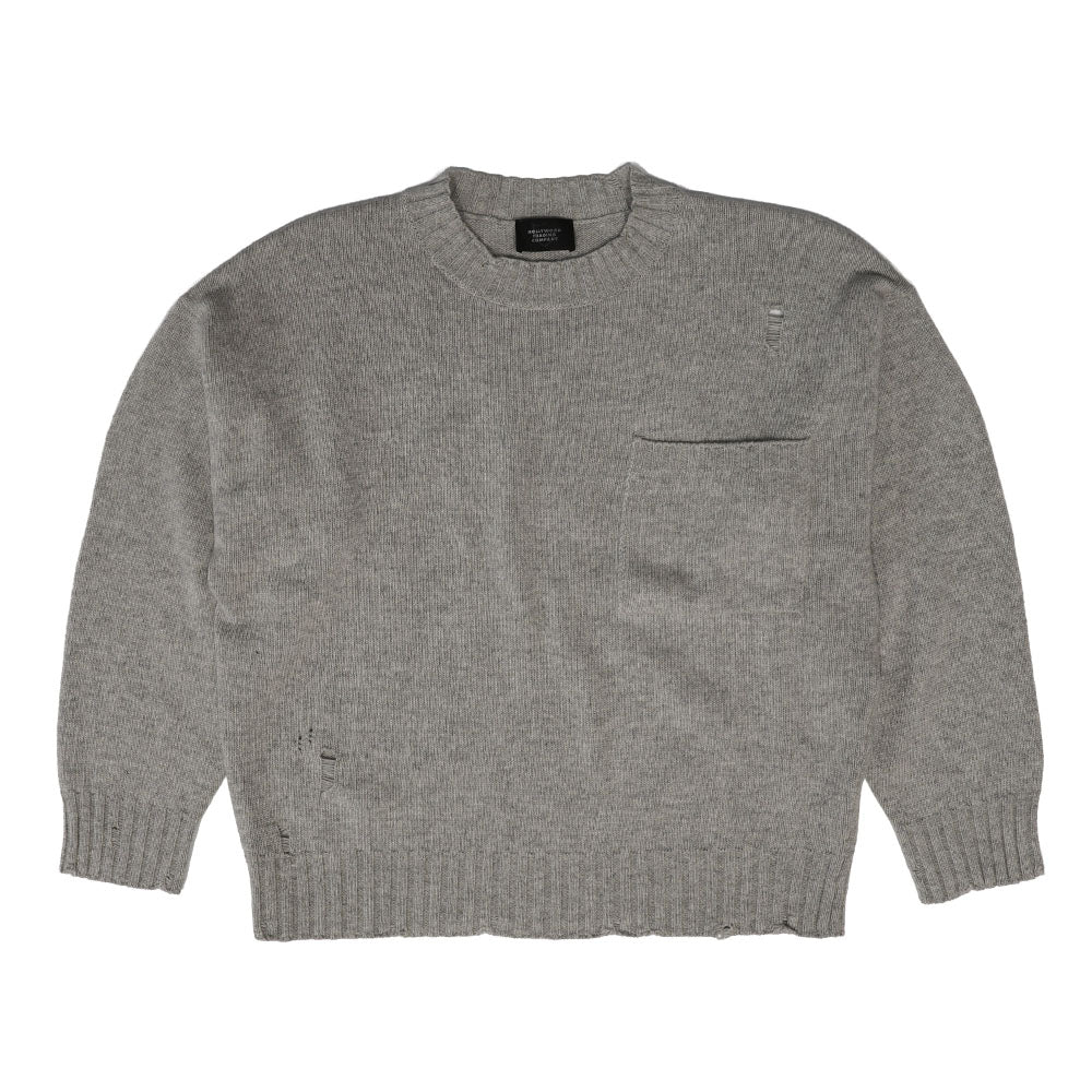 ROUND NECK SWEATER MAN DIRTY WHITE