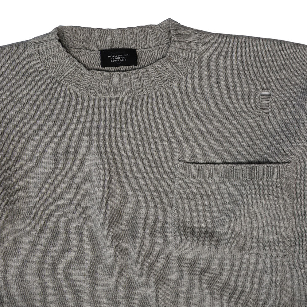 ROUND NECK SWEATER MAN DIRTY WHITE-3