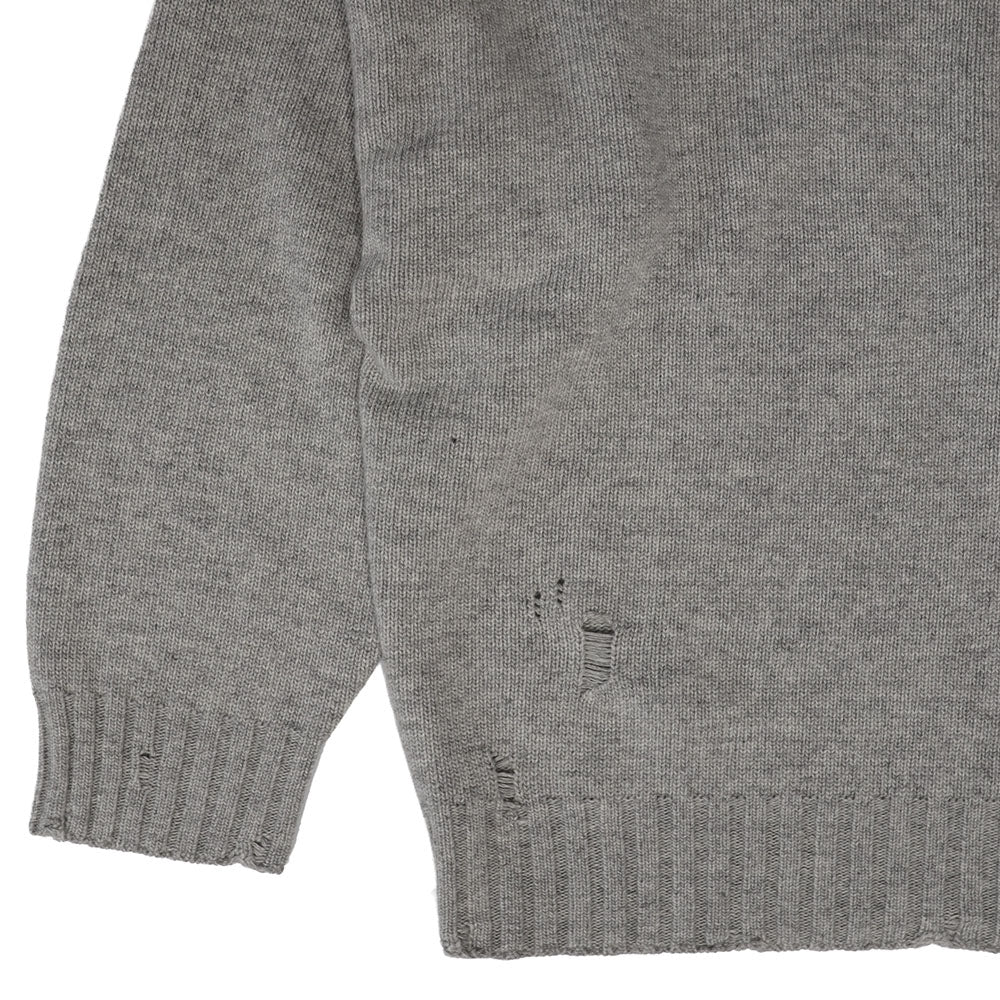 ROUND NECK SWEATER MAN DIRTY WHITE-4