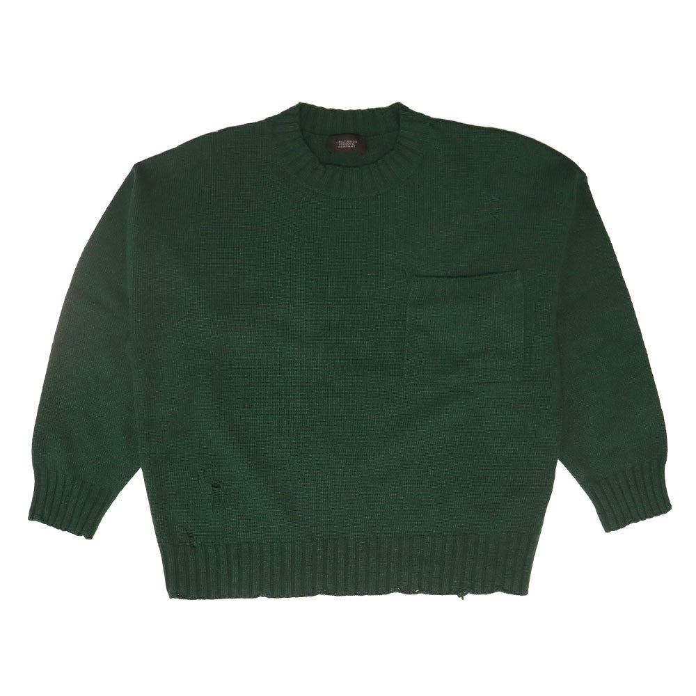 ROUND NECK SWEATER MAN FOREST GREEN