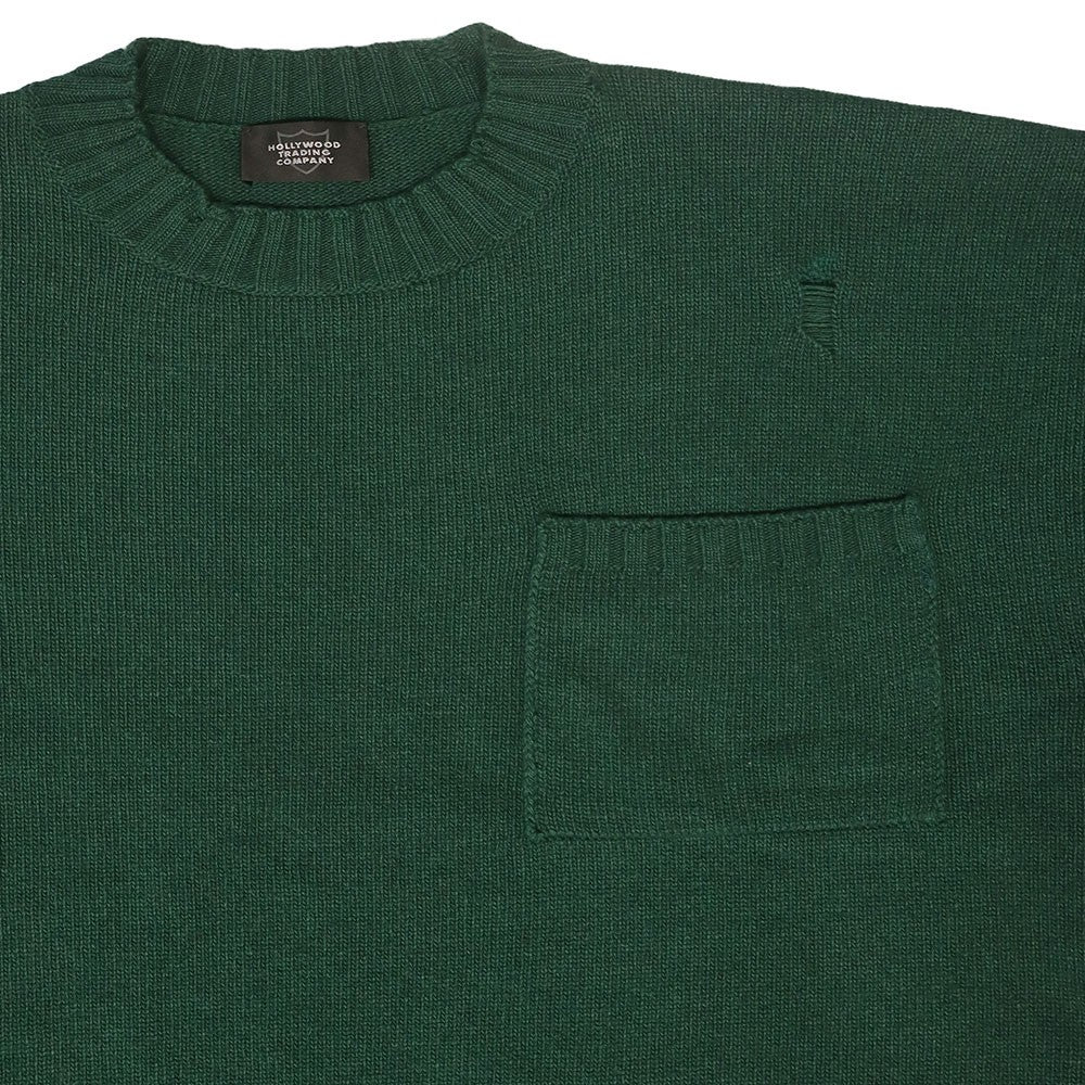 ROUND NECK SWEATER MAN FOREST GREEN-3
