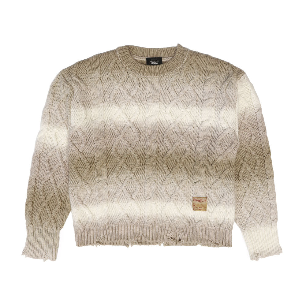 DESTROYED GRADIENT SWEATER MAN SMOKY BEIGE-2