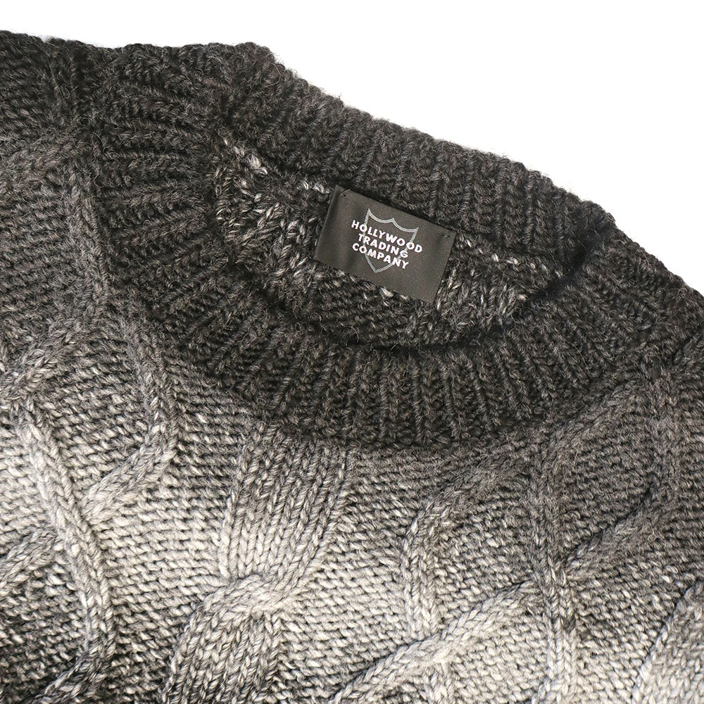 DESTROYED GRADIENT SWEATER MAN SMOKY GREY-3