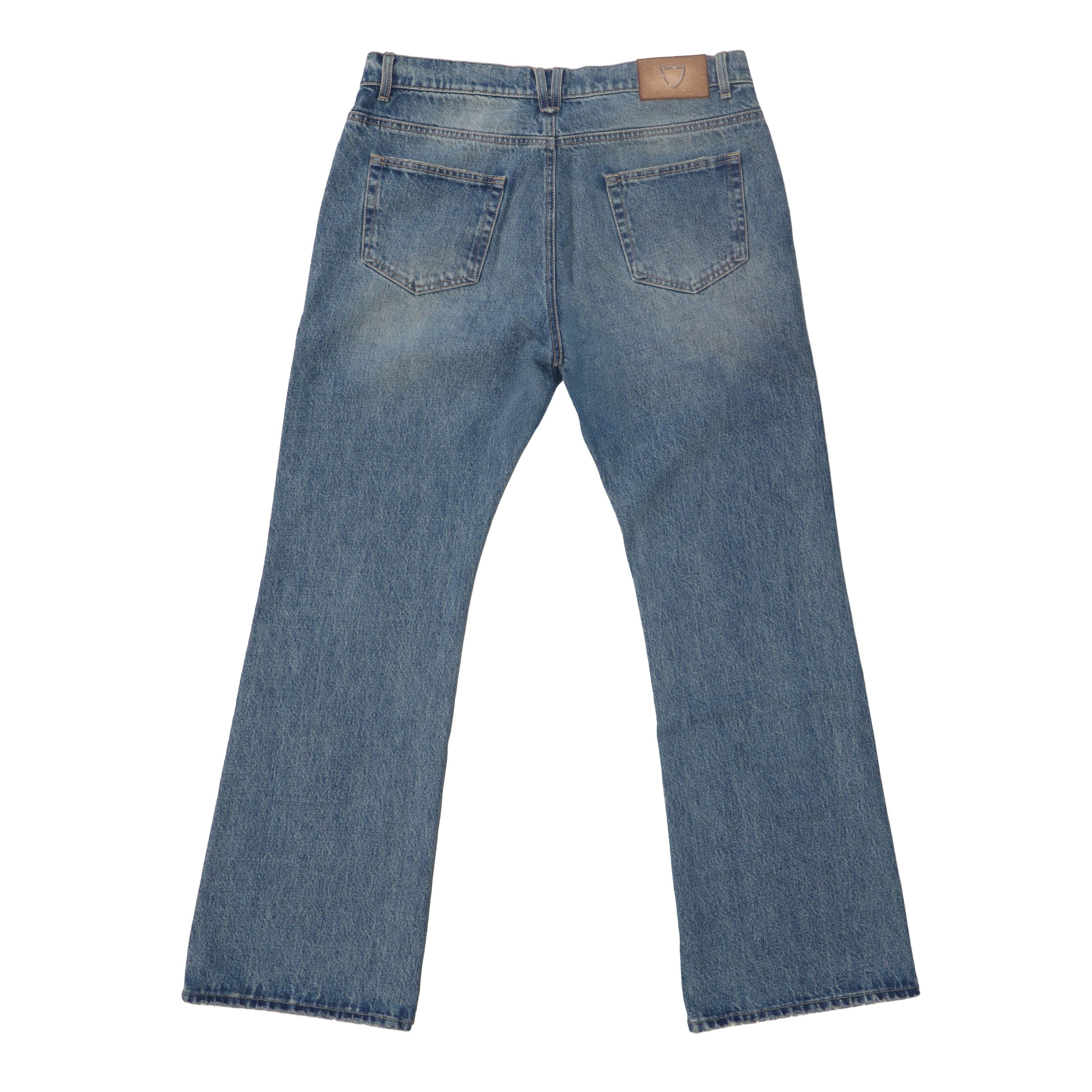 FLARE PANTS MID BLUE-2