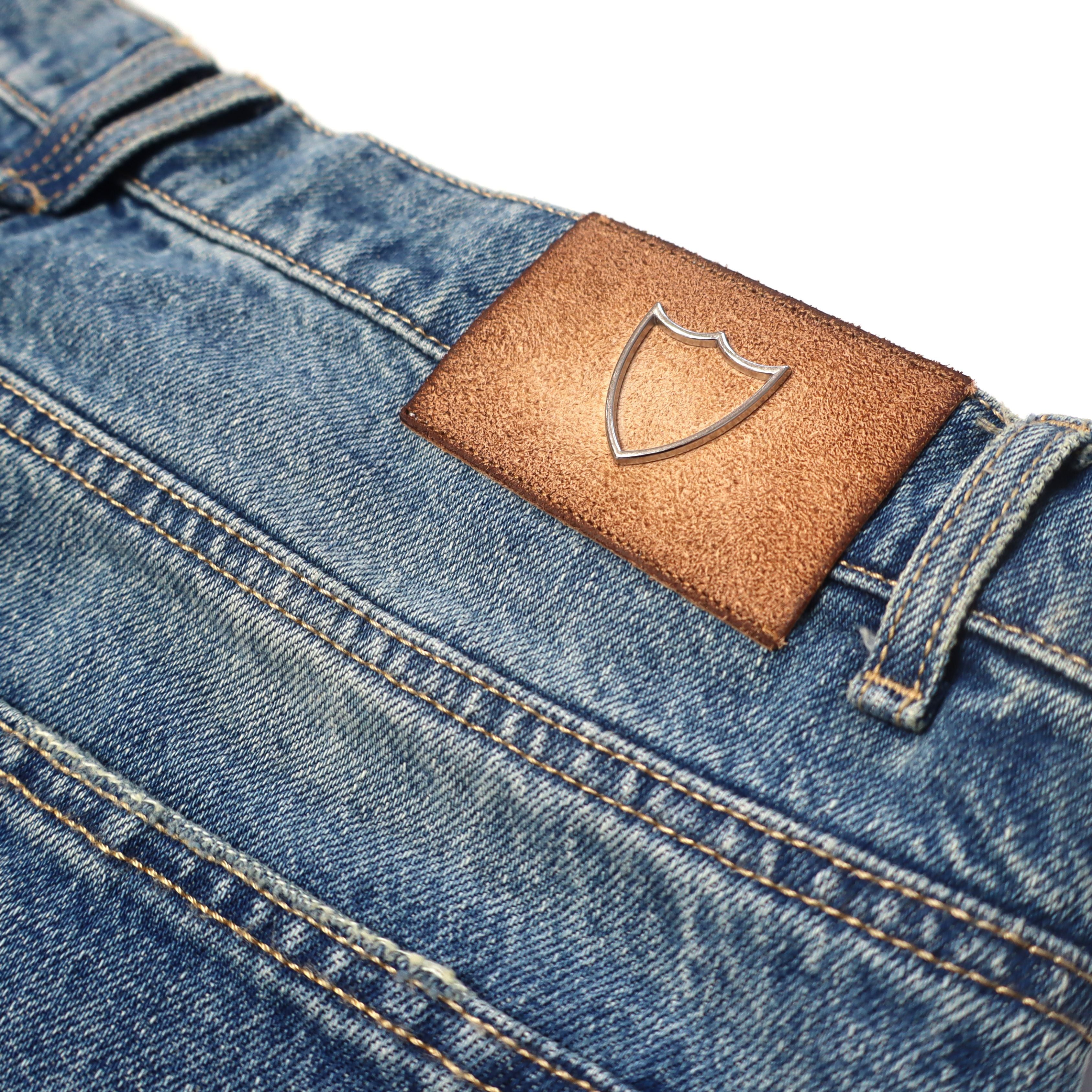 FLARE PANTS MID BLUE-3