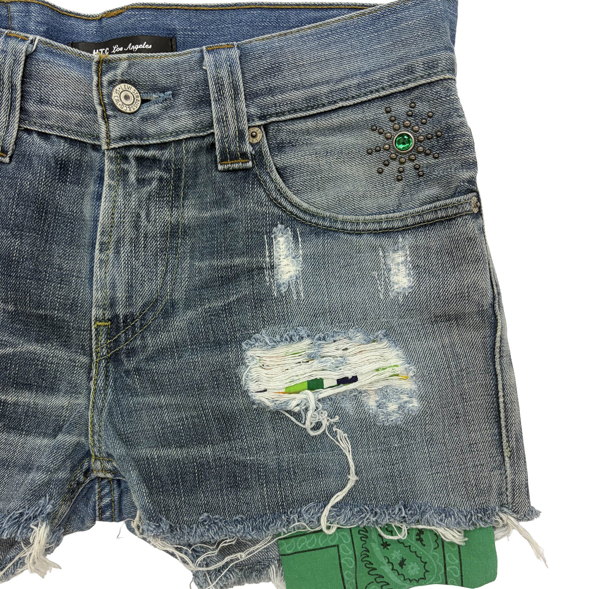 HTC VINTAGE CUSTOM SHORTS GREEN/BEIGE-3