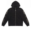 HTC UNISEX MOUSTACHE ZIP HOODIE BLACK
