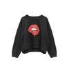 HTC LIPS SWEATER WOMAN BLACK
