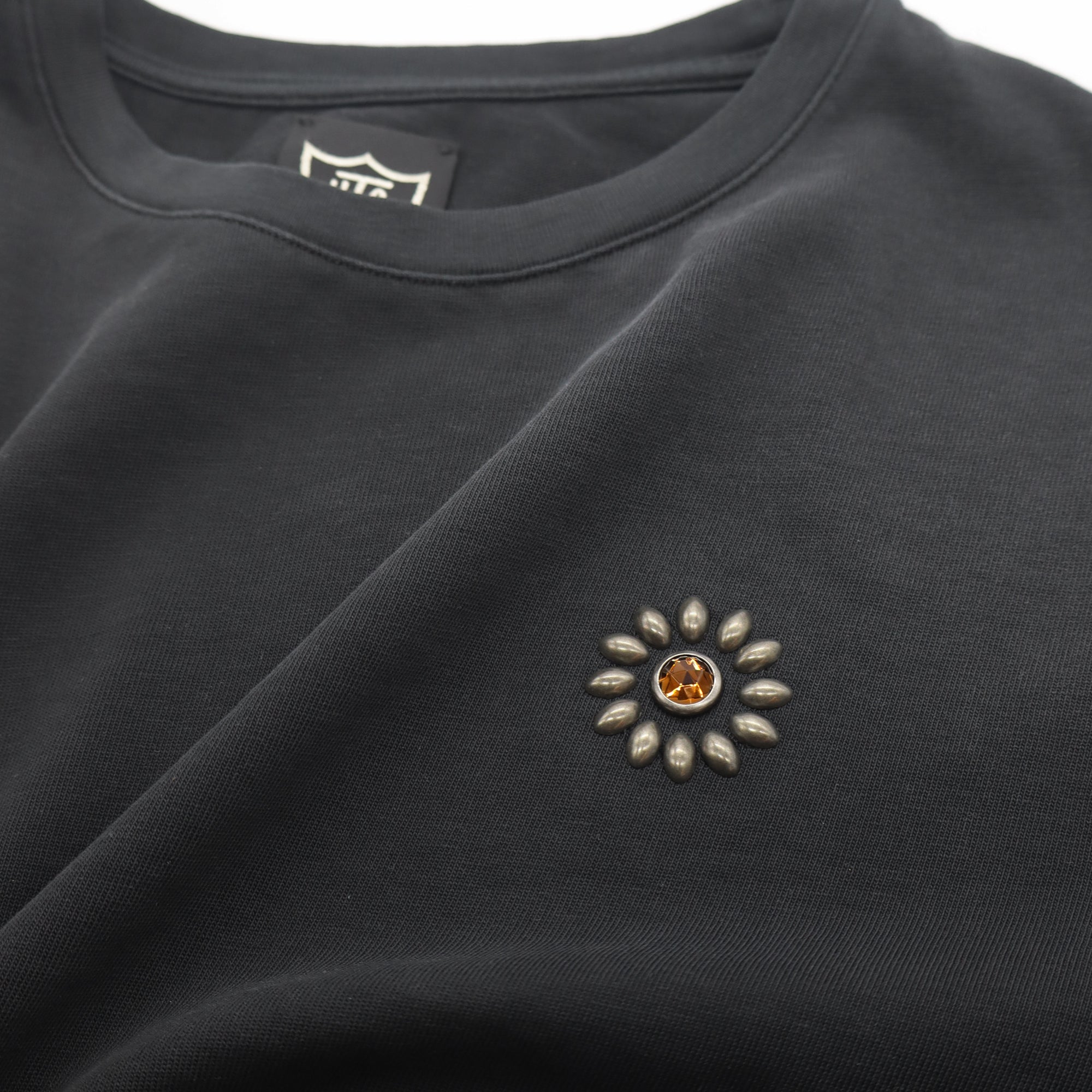HTC FLOWER T-SHIRT WOMAN BLACK-3