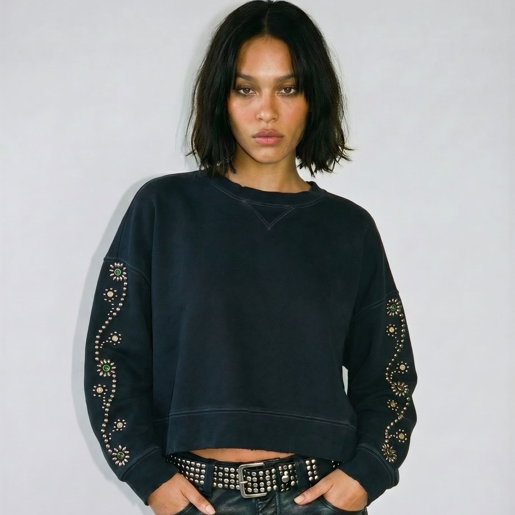 HTC PAISLEY SWEATER WOMAN BLACK-4