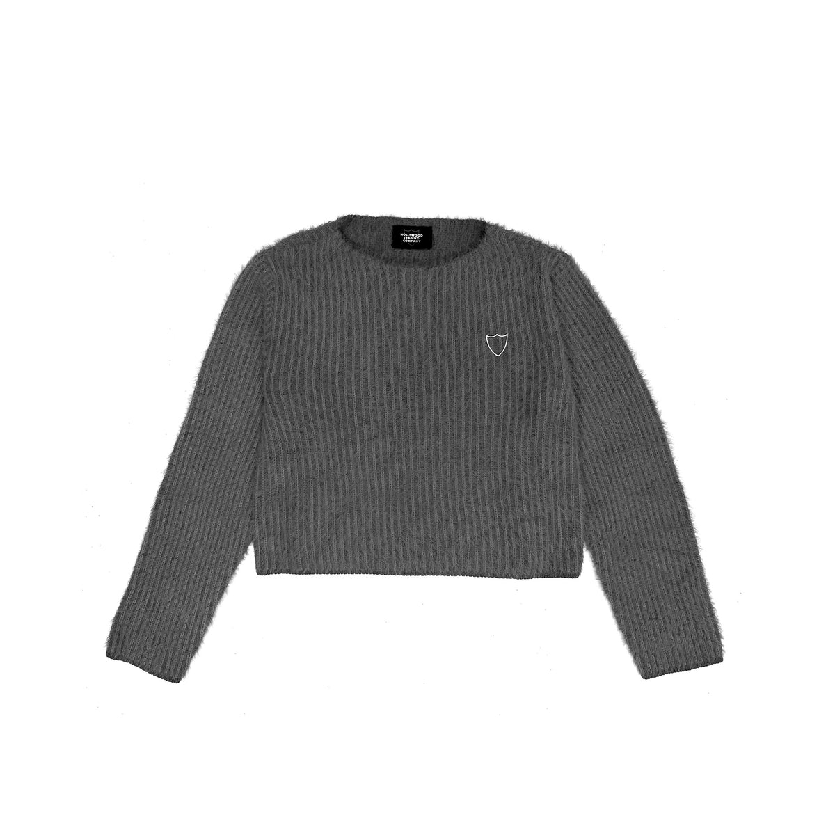 WOMEN’S RIBBED SWEATER DARK GREY-1