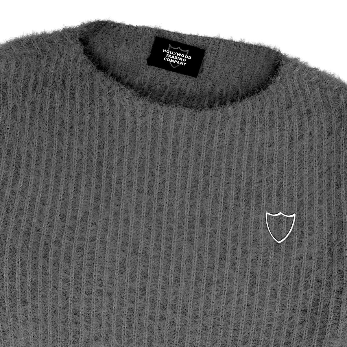 WOMEN’S RIBBED SWEATER DARK GREY-3