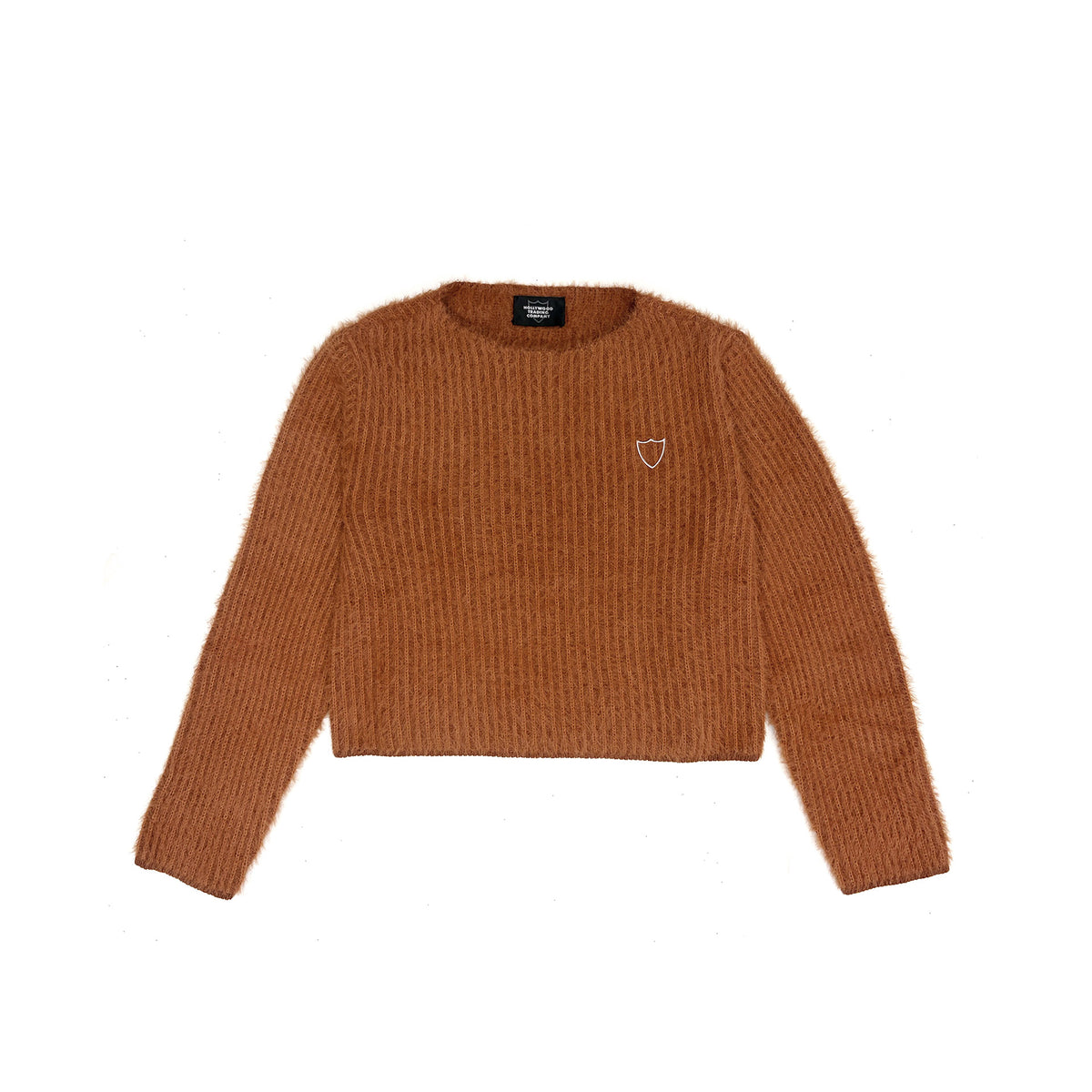 WOMEN’S RIBBED SWEATER RUST-1