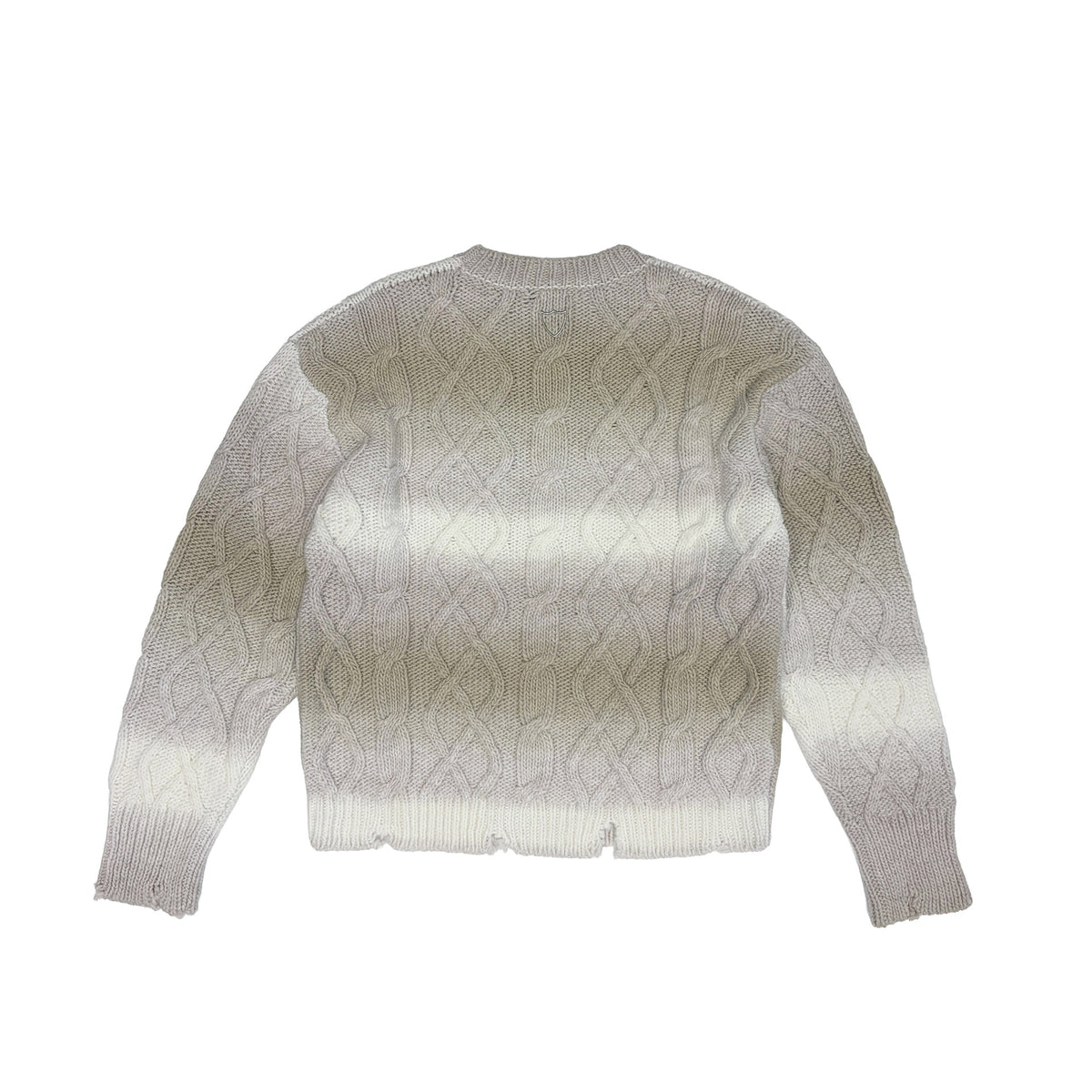 MEN’S DESTROYED GRADIENT SWEATER SMOKY BEIG-2