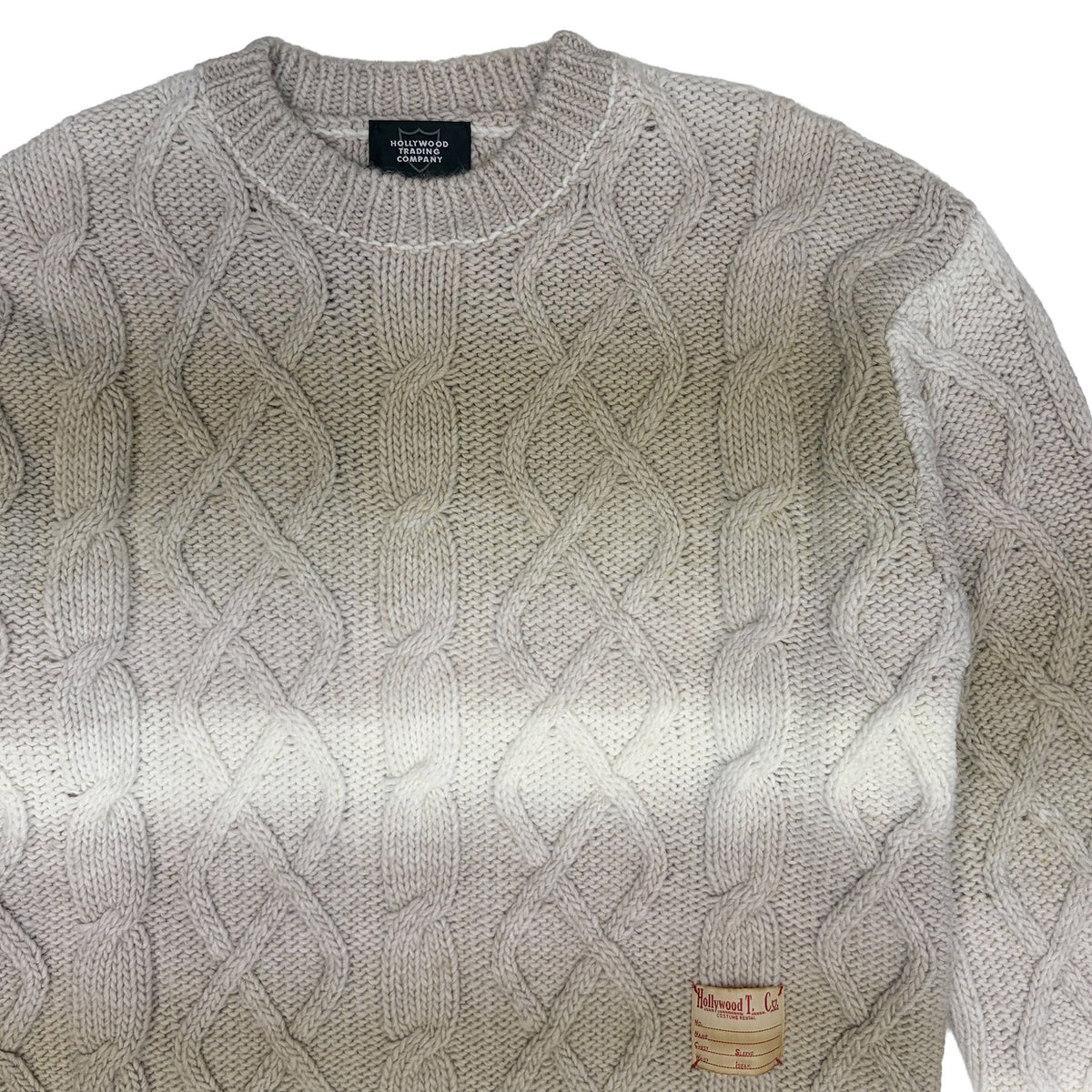 MEN’S DESTROYED GRADIENT SWEATER SMOKY BEIG-3