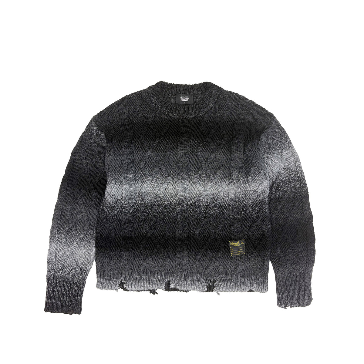 MEN’S DESTROYED GRADIENT SWEATER SMOKY GREY-1