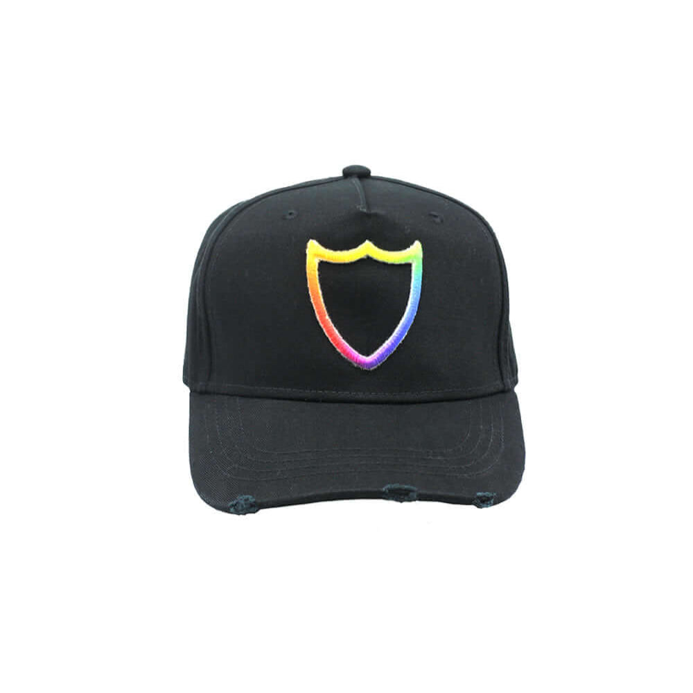 Hollywood Trading Company HTC RAINBOW BLACK BASEBALL CAP HTC RAINBOW BLACK BASEBALL CAP Baseball hat, HTC rainbow logo embroidered on the front. One Size. 100% Cotton. Hollywood Trading Company Hollywood Trading Company