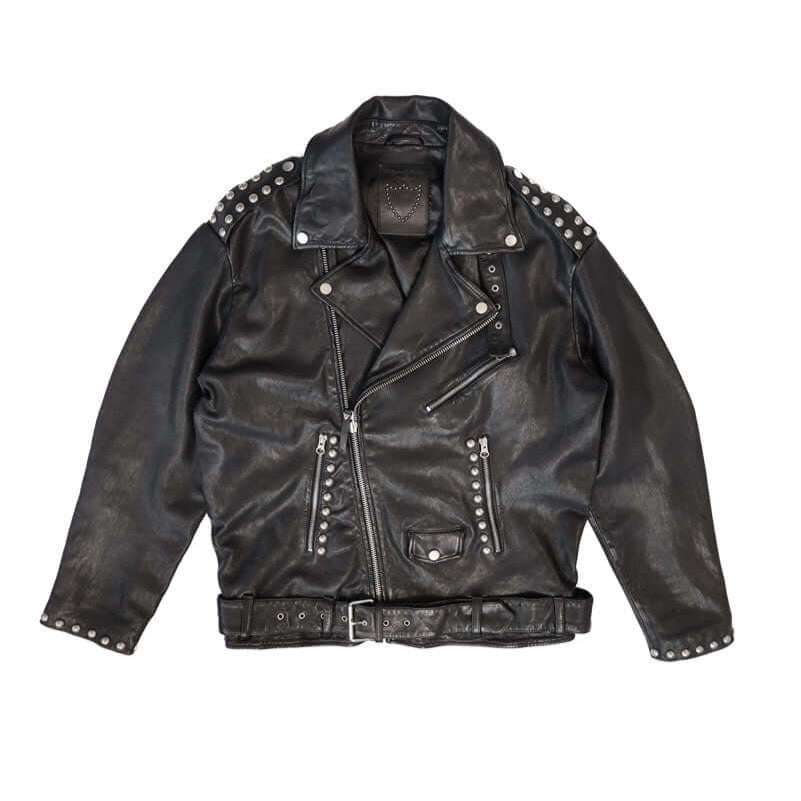 Hollywood Trading Company KURT OVER STUDDED JACKET KURT OVER STUDDED JACKET HTC Leather Studded Jacket. Oversized Kiodo Hollywood Trading Company Hollywood Trading Company