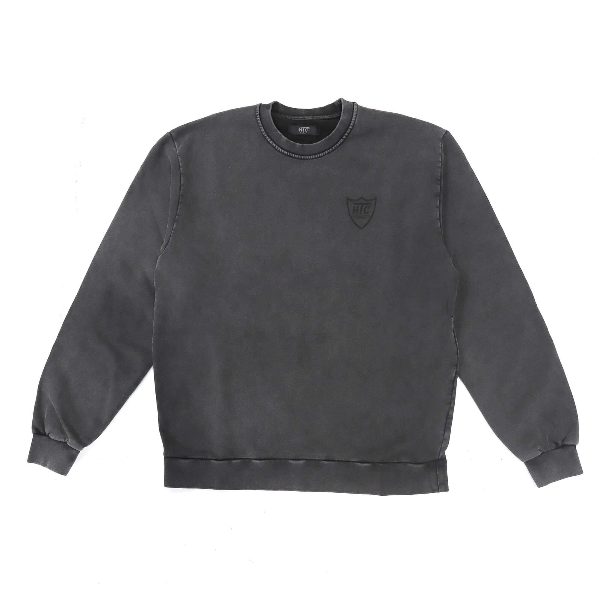 htc los angeles LIL LOGO STRESSED CREWNECK BLACK DELAVE LIL LOGO STRESSED CREWNECK BLACK DELAVE SWEATERS Hollywood Trading Company Hollywood Trading Company