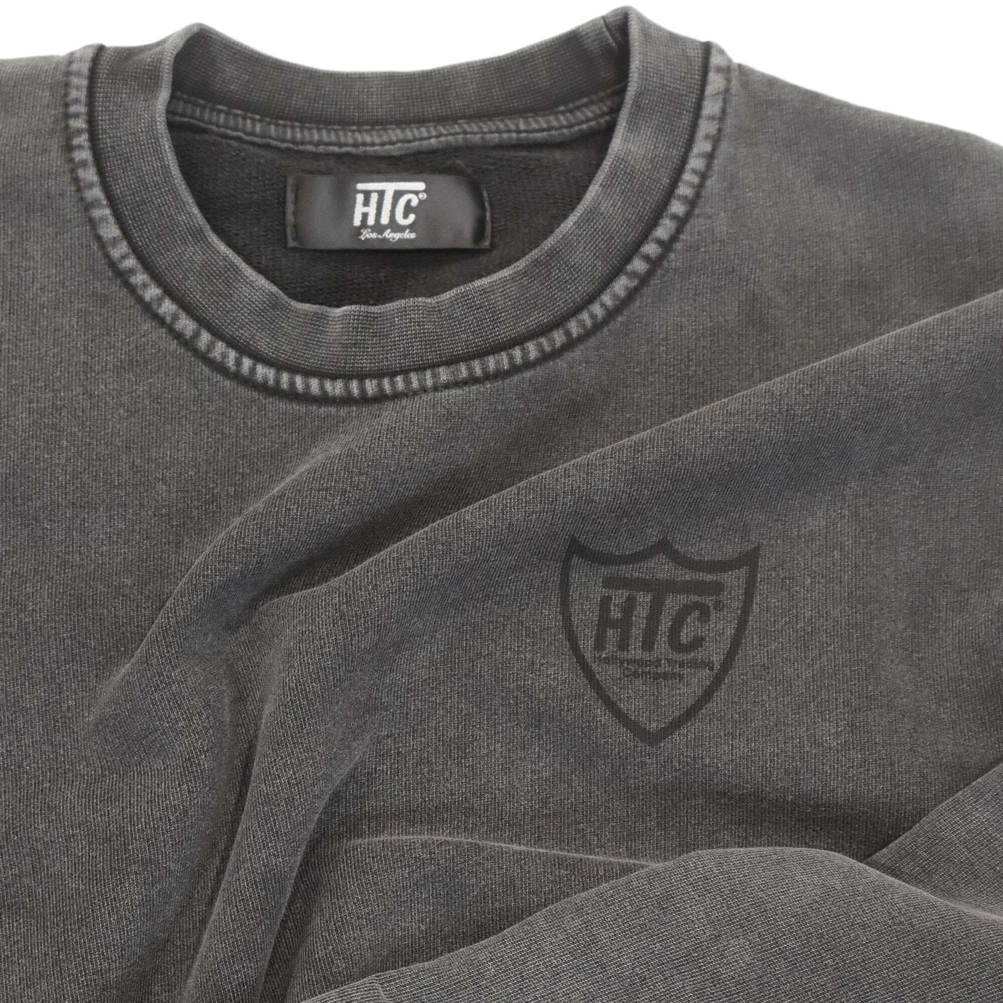 htc los angeles LIL LOGO STRESSED CREWNECK BLACK DELAVE LIL LOGO STRESSED CREWNECK BLACK DELAVE SWEATERS Hollywood Trading Company Hollywood Trading Company
