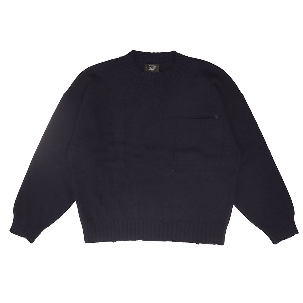 ROUND NECK SWEATER MAN BLUE NAVY