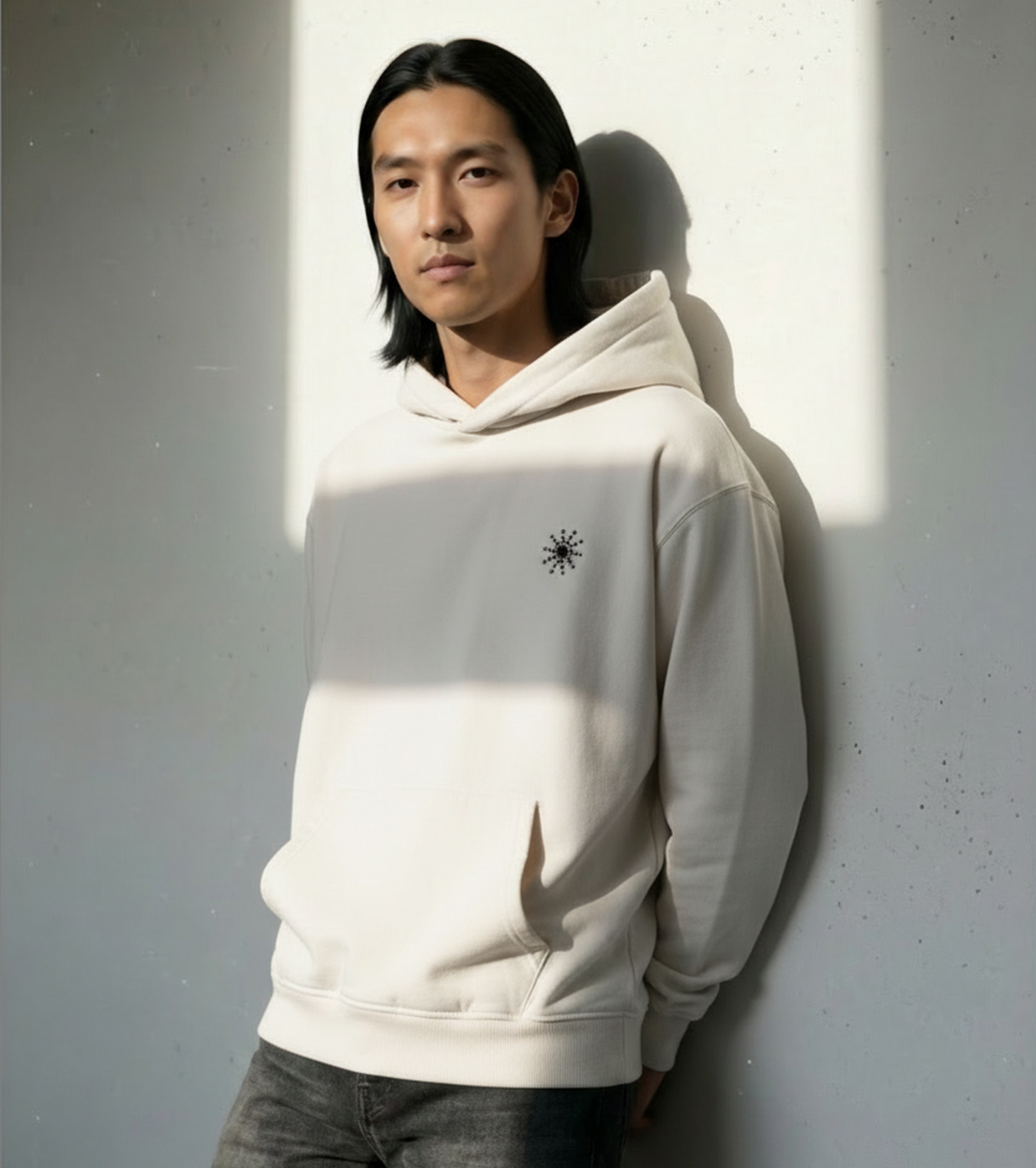 HTC UNISEX SUN HOODIE OFF WHITE-2