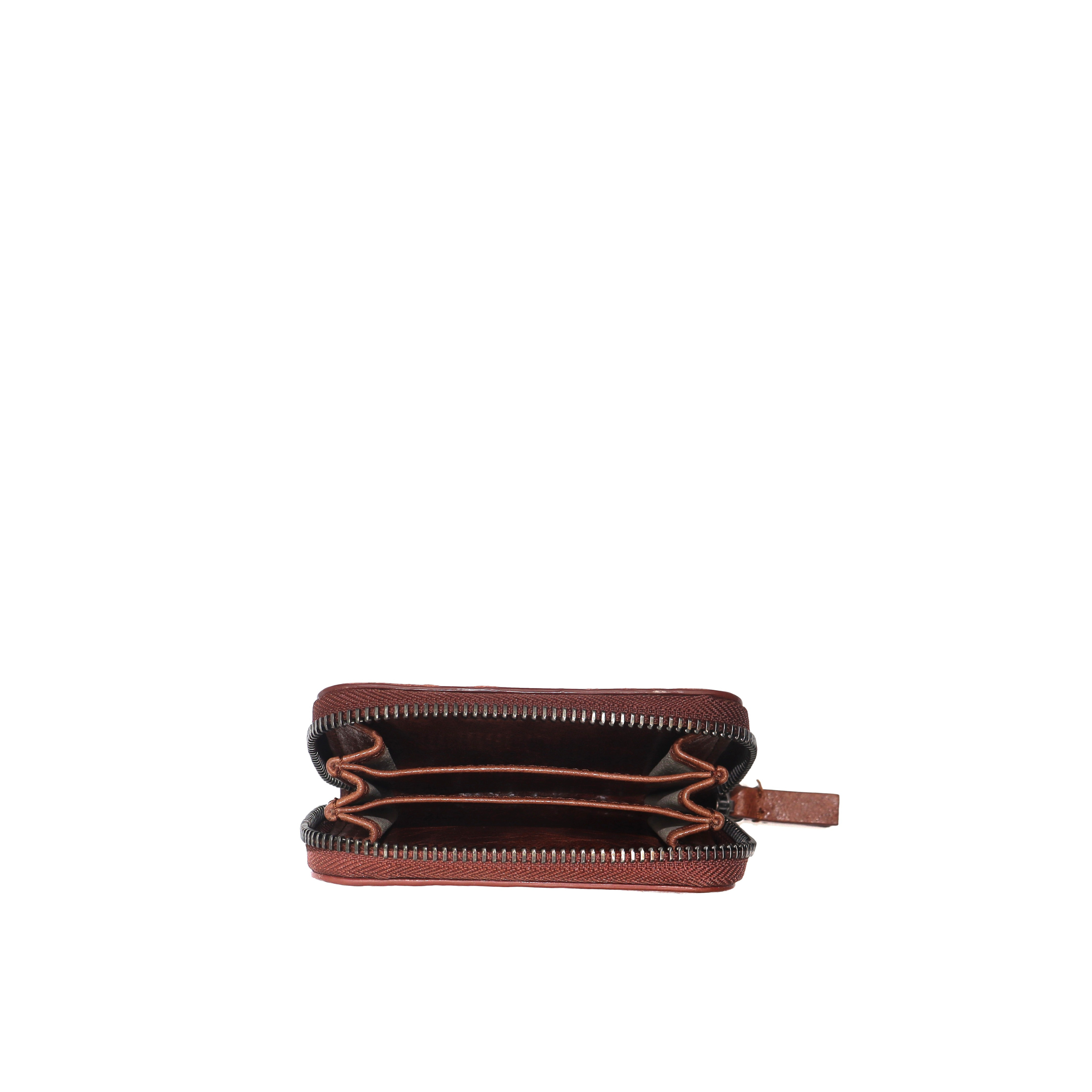 CLASSIC HTC SMALL ZIP WALLET COGNAC-3