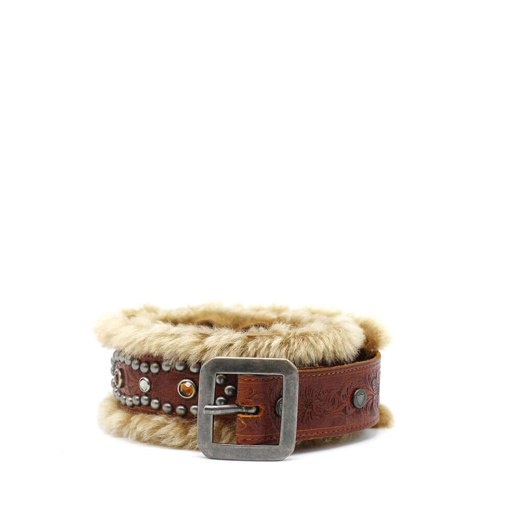 Hollywood Trading Company AMERICAN FUR BELT AMERICAN FUR BELT 100% COW LEATHER. MADE IN ITALY COLOR: COGNAC HEIGHT 35MM. BELTS Hollywood Trading Company Hollywood Trading Company