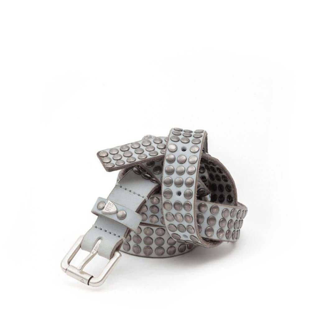 Hollywood Trading Company 3.000 STUDS COLOR BELT 3.000 STUDS COLOR BELT Leather belt with mixed studs, brass buckle, studded zamac belt loop with HTC logo rivet. Height: 2 cm. Made in Italy. BELTS Hollywood Trading Company Hollywood Trading Company
