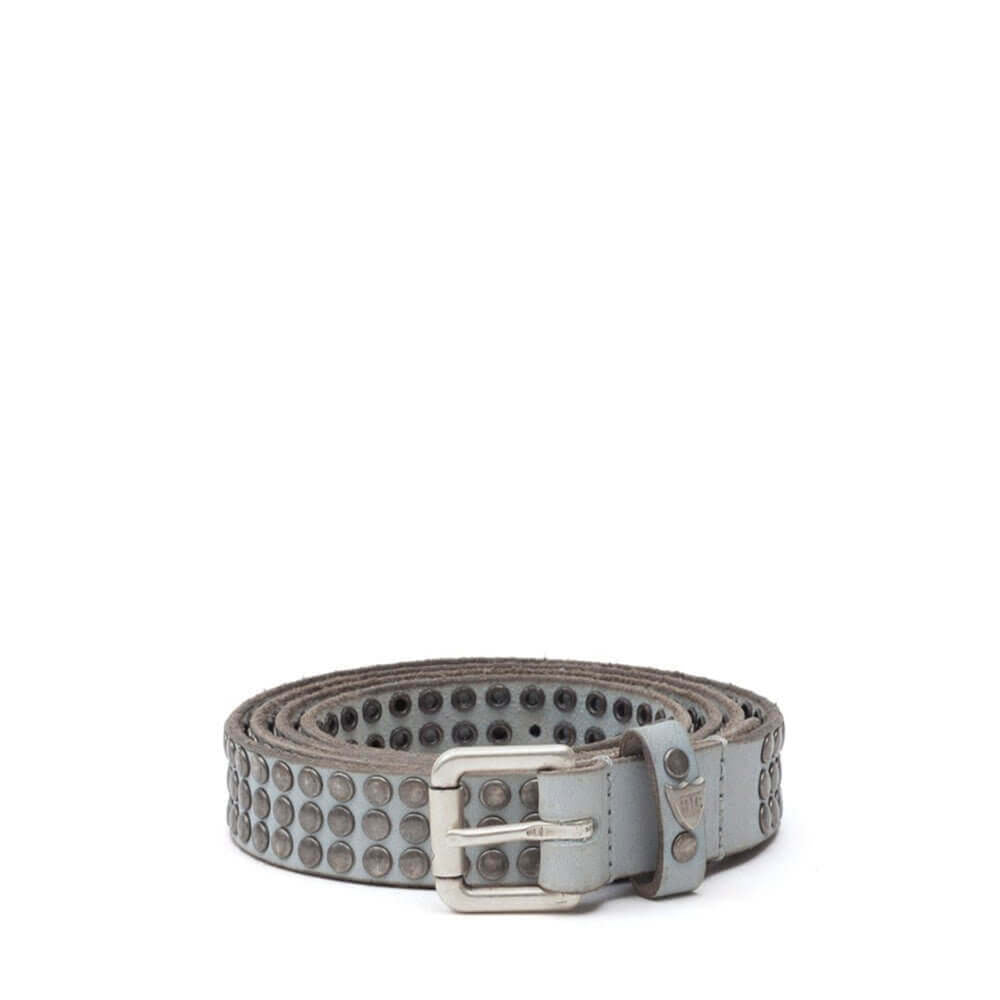 Hollywood Trading Company 3.000 STUDS COLOR BELT 3.000 STUDS COLOR BELT Leather belt with mixed studs, brass buckle, studded zamac belt loop with HTC logo rivet. Height: 2 cm. Made in Italy. BELTS Hollywood Trading Company Hollywood Trading Company