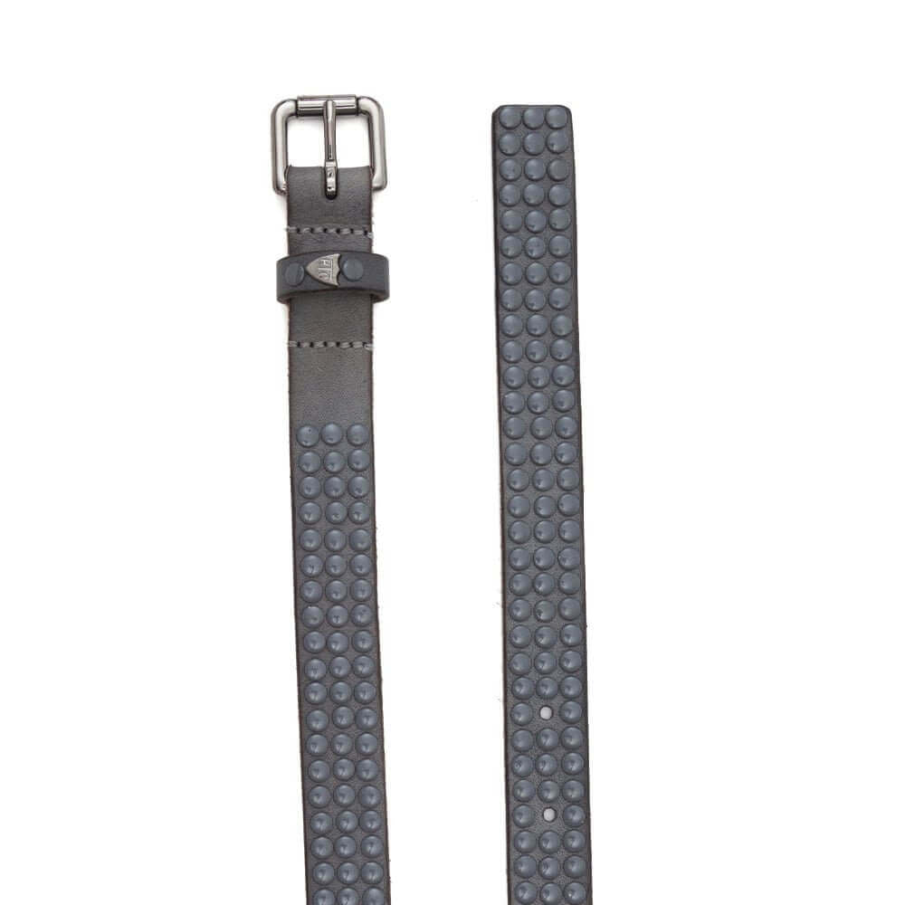 Hollywood Trading Company 3.000 STUDS COLOR BLOCK BELT 3.000 STUDS COLOR BLOCK BELT Leather belt with varnish studs, brass buckle, studded zamac belt loop with HTC logo rivet. Height: 2 cm. Made in Italy. BELTS Hollywood Trading Company Hollywood Trading