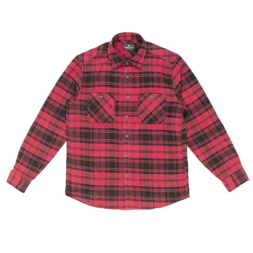 htclosangeles ARCH CHECK SHIRT ARCH CHECK SHIRT Check cotton flannel shirt. Regular fit. H.T.C. Logo print on the back. Front button closure. Two brest pockets. 100% cotton. Made in Italy. Hollywood Trading Company Hollywood Trading Company