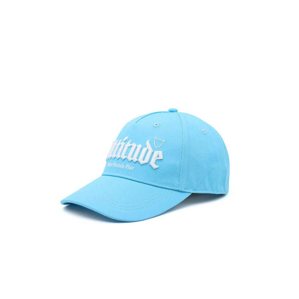 HTC LOS ANGELES ATTITUDE CAP LIGHT BLUE ATTITUDE CAP LIGHT BLUE Blue baseball cap , round crown with eyelets , Attitude logo embroidered on the front, adjustable strap on the back. One size fits all. 100% cotton. HATS Hollywood Trading Company Hollywood T