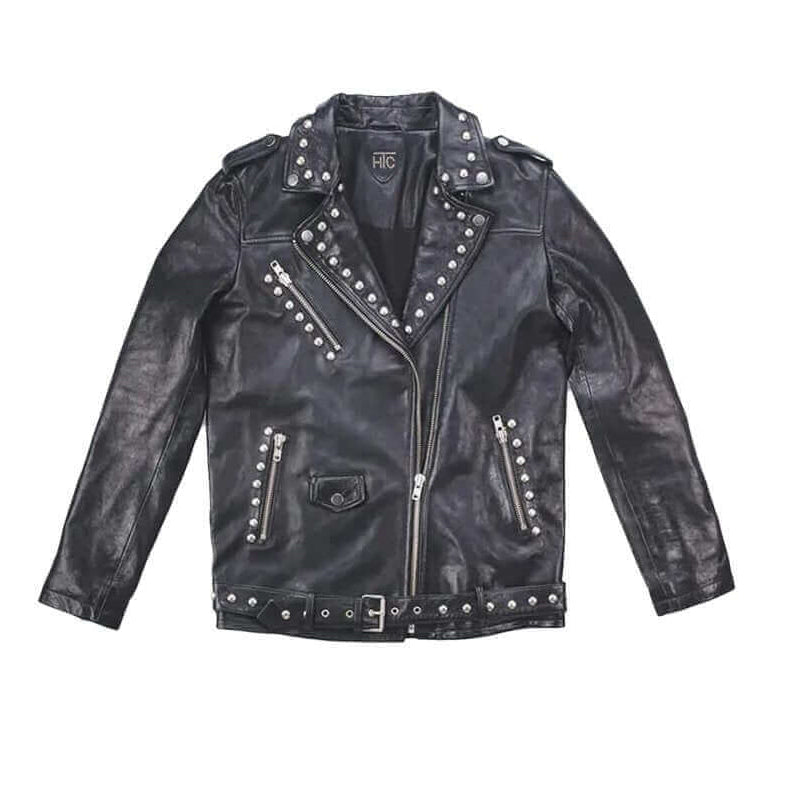 Hollywood Trading Company BONNIE JACKET BONNIE JACKET Black leather studded jacket. Central zip closure. Side and frontal pockets with zip closure. 100% leather. Made in Italy. Hollywood Trading Company Hollywood Trading Company