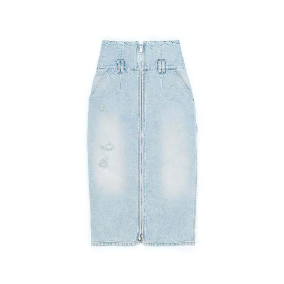 HTC LOS ANGELES CARGO LONGUETTE SKIRT CARGO LONGUETTE SKIRT Denim longuette skirt with front zip closure. Front and back pockets. High waist. Composition: 100% Cotton Hollywood Trading Company Hollywood Trading Company