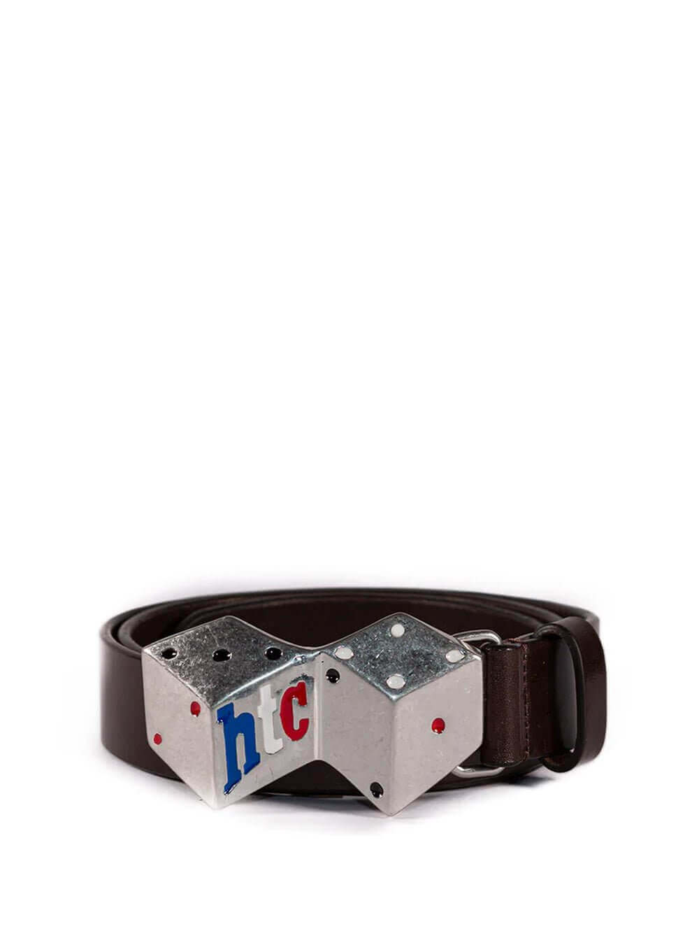 DICES BELT Leather belt with dices shaped buckle. Made in Italy HTC LOS ANGELES
