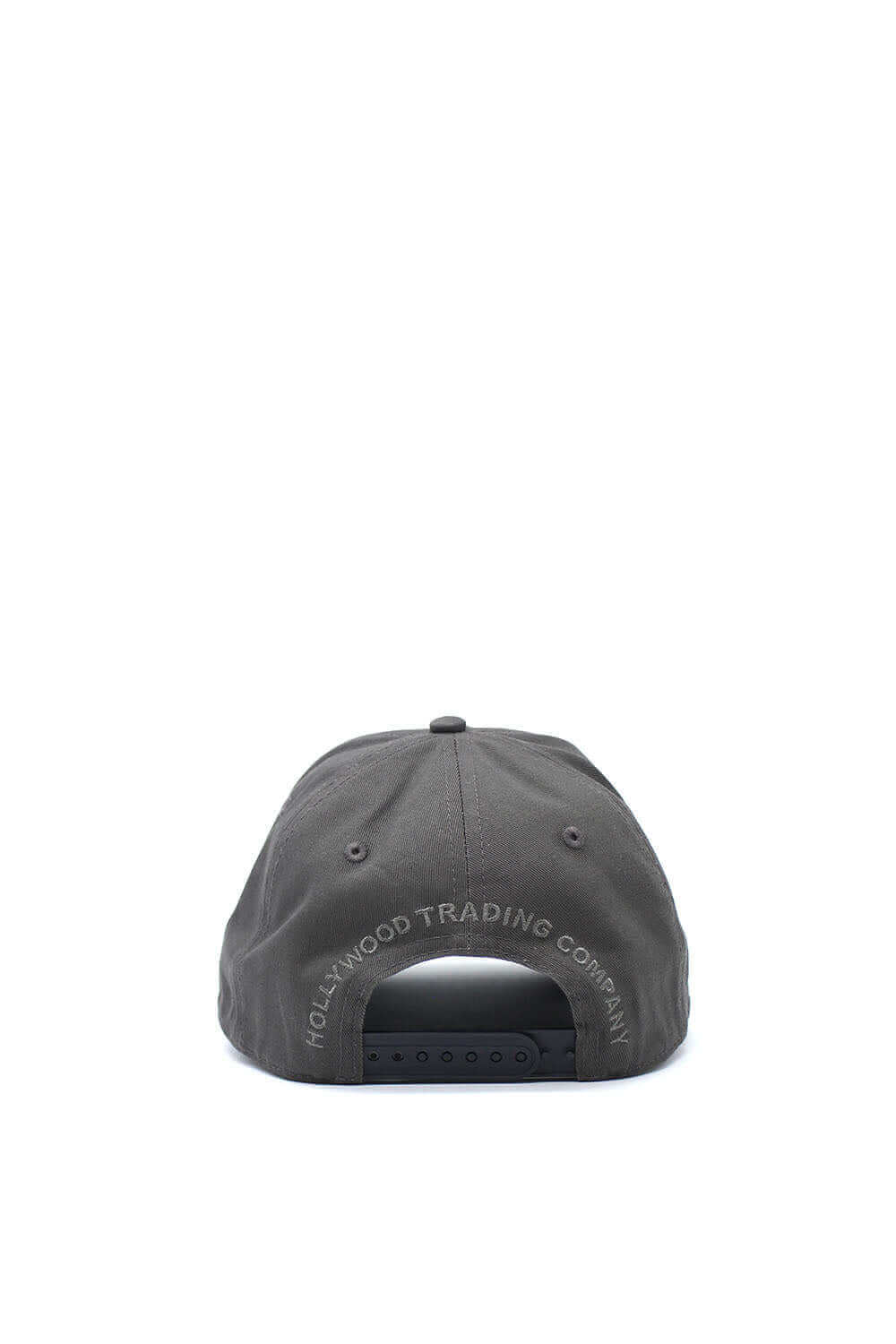 HOLLYWOOD T.C. CAP Grey baseball cap , round crown with eyelets , Hollywood T.C. logo embroidered on the front, adjustable strap on the back. One size fits all. 100% cotton. HTC LOS ANGELES