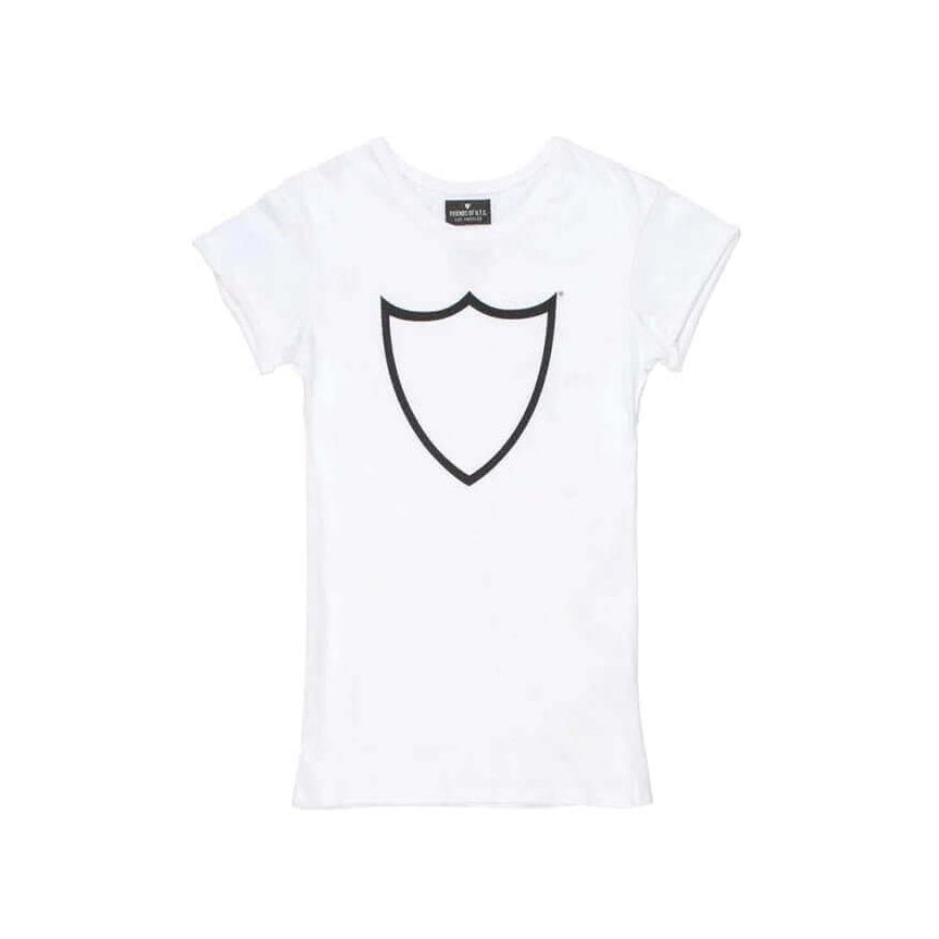 htclosangeles HTC BASIC T-SHIRT WOMAN HTC BASIC T-SHIRT WOMAN White cotton t-shirt with black HTC Los Angeles shield logo printed on the front. Hollywood Trading Company Hollywood Trading Company