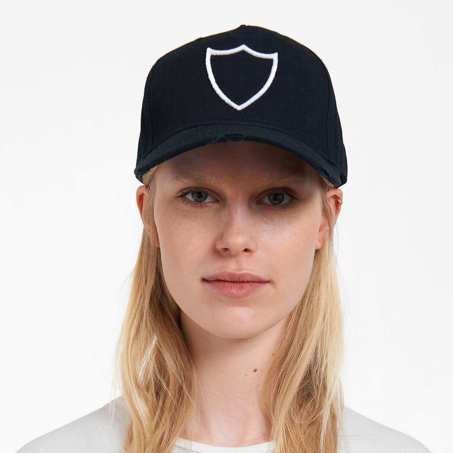 Hollywood Trading Company HTC LOGO BASEBALL CAP HTC LOGO BASEBALL CAP Black baseball cap with preformed peak, round crown with eyelets, HTC Los Angeles shield logo embroidered on the front, adjustable strap on the back. One size fits all. 100% cotton. cap