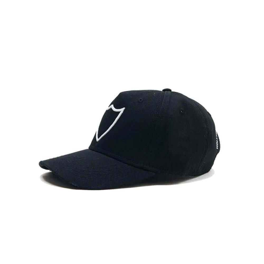 Hollywood Trading Company HTC LOGO BASEBALL CAP HTC LOGO BASEBALL CAP Black baseball cap with preformed peak, round crown with eyelets, HTC Los Angeles shield logo embroidered on the front, adjustable strap on the back. One size fits all. 100% cotton. cap