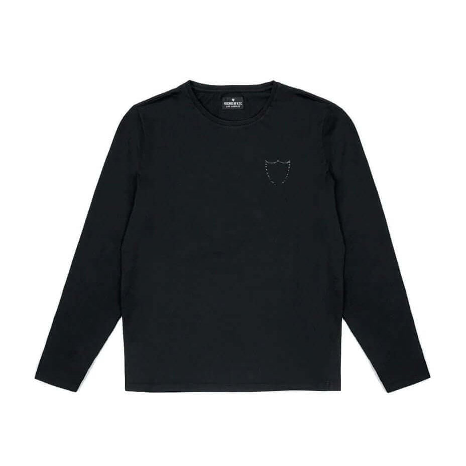 htclosangeles HTC LOGO BLACK LS TEE HTC LOGO BLACK LS TEE Black long-sleeves t-shirt with black HTC Los Angeles shield logo printed on the front. 100% cotton. Made in Italy Hollywood Trading Company Hollywood Trading Company