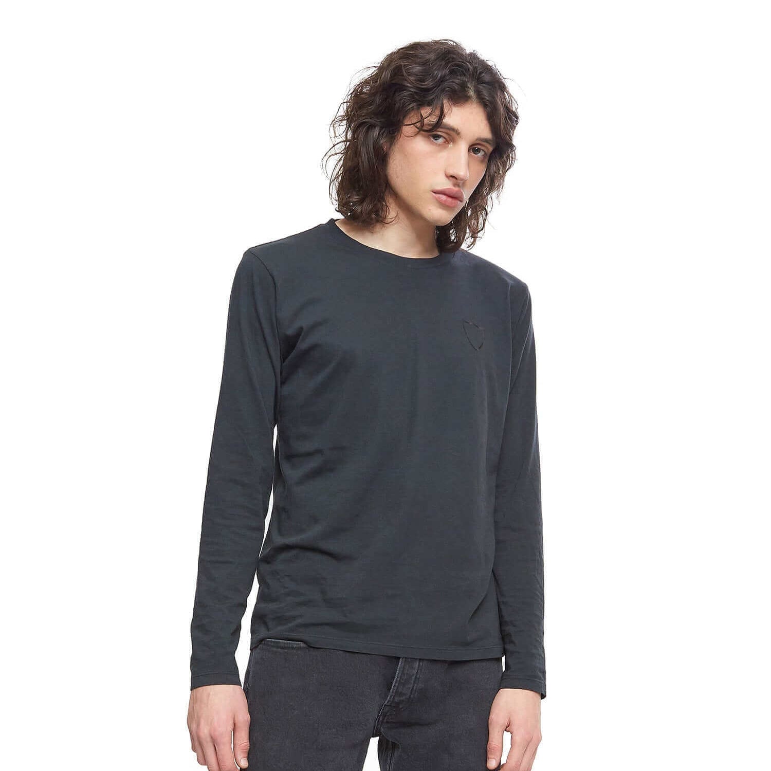 htclosangeles HTC LOGO BLACK LS TEE HTC LOGO BLACK LS TEE Black long-sleeves t-shirt with black HTC Los Angeles shield logo printed on the front. 100% cotton. Made in Italy Hollywood Trading Company Hollywood Trading Company