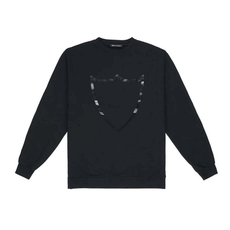 htclosangeles HTC LOGO SWEATER HTC LOGO SWEATER Crew neck black sweater with frontal logo. Elastic ribbed wrist bands and waist band. 100% cotton. Made in Italy. Hollywood Trading Company Hollywood Trading Company