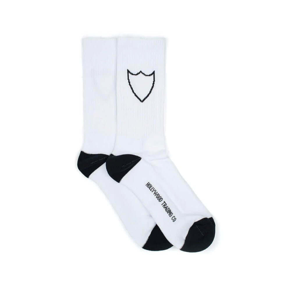 Hollywood Trading Company HTC WOMAN SOCKS HTC WOMAN SOCKS Signature woman socks with HTC shield logo. 85% Cotton 10% Polyamide 5% Elastane. Made in Italy Hollywood Trading Company Hollywood Trading Company