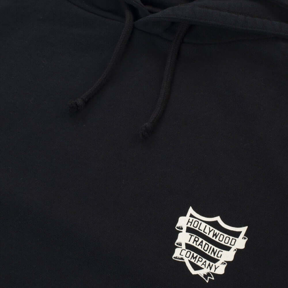 Hollywood Trading Company LIL SHIELD HOODIE LIL SHIELD HOODIE Regular fit hoodie. Hood with drawstring, ribbed cuffs and hem. One front kangaroo pocket. Lil Shield Logo. Composition: 100% Cotton Hollywood Trading Company Hollywood Trading Company