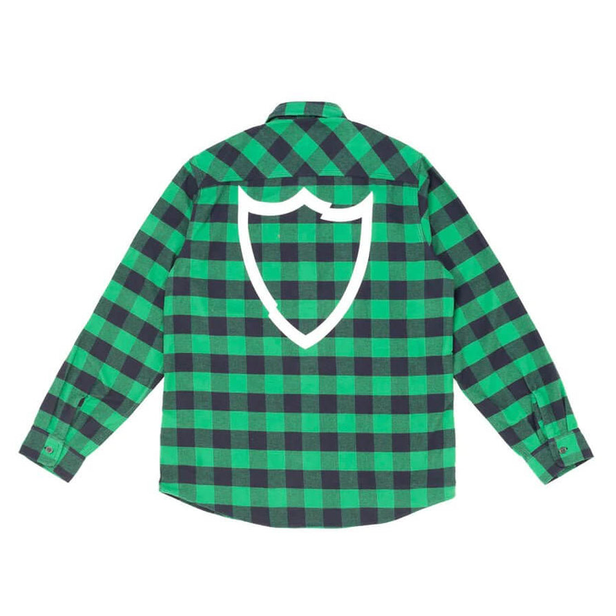 htclosangeles LOGO CHECK SHIRT LOGO CHECK SHIRT Check cotton flannel shirt. Regular fit. Logo print on the back. Front button closure. Two brest pockets. 100% cotton. Made in Italy. Hollywood Trading Company Hollywood Trading Company