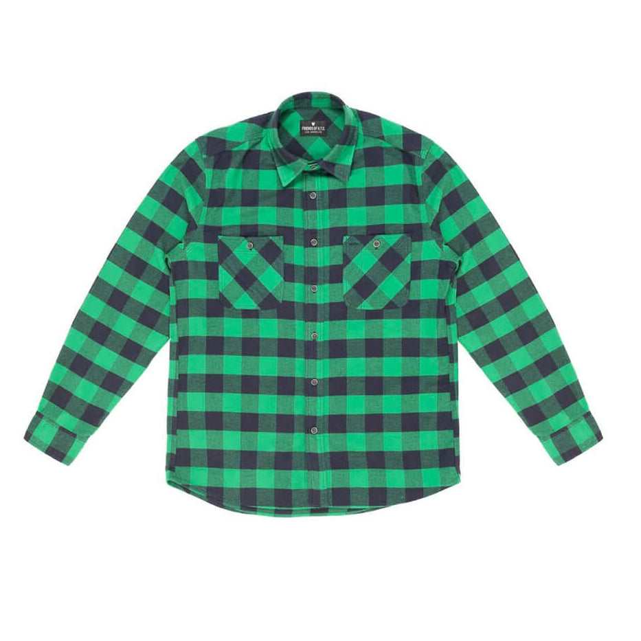 htclosangeles LOGO CHECK SHIRT LOGO CHECK SHIRT Check cotton flannel shirt. Regular fit. Logo print on the back. Front button closure. Two brest pockets. 100% cotton. Made in Italy. Hollywood Trading Company Hollywood Trading Company