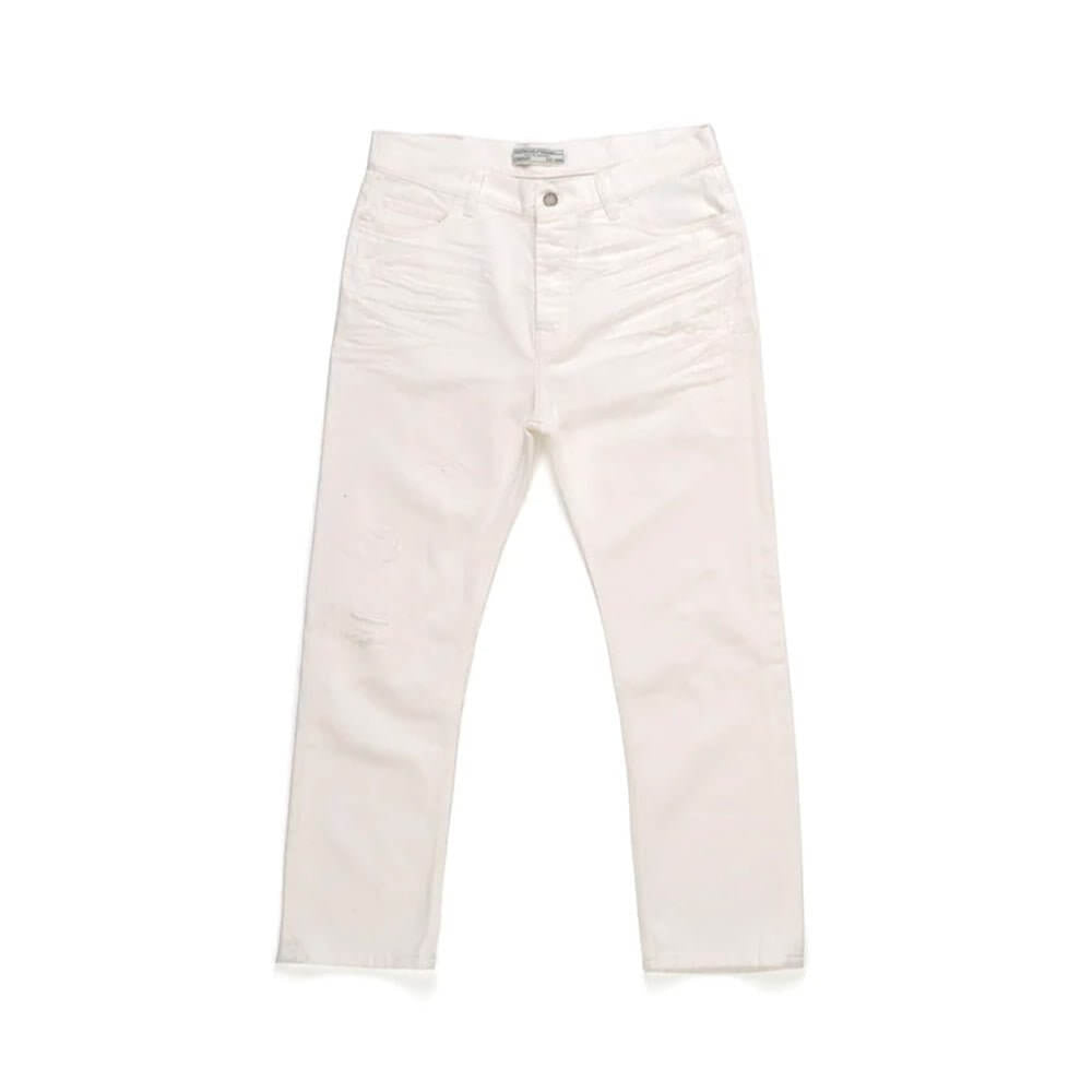Hollywood Trading Company LOOSE LOOSE Loose fit jeans with front button and zip closure. Back leather logo patch. Intentionally distressed areas may vary. Five pockets. Hem: 17 cm. Composition: 100% Cotton PANTS Hollywood Trading Company Hollywood Trading