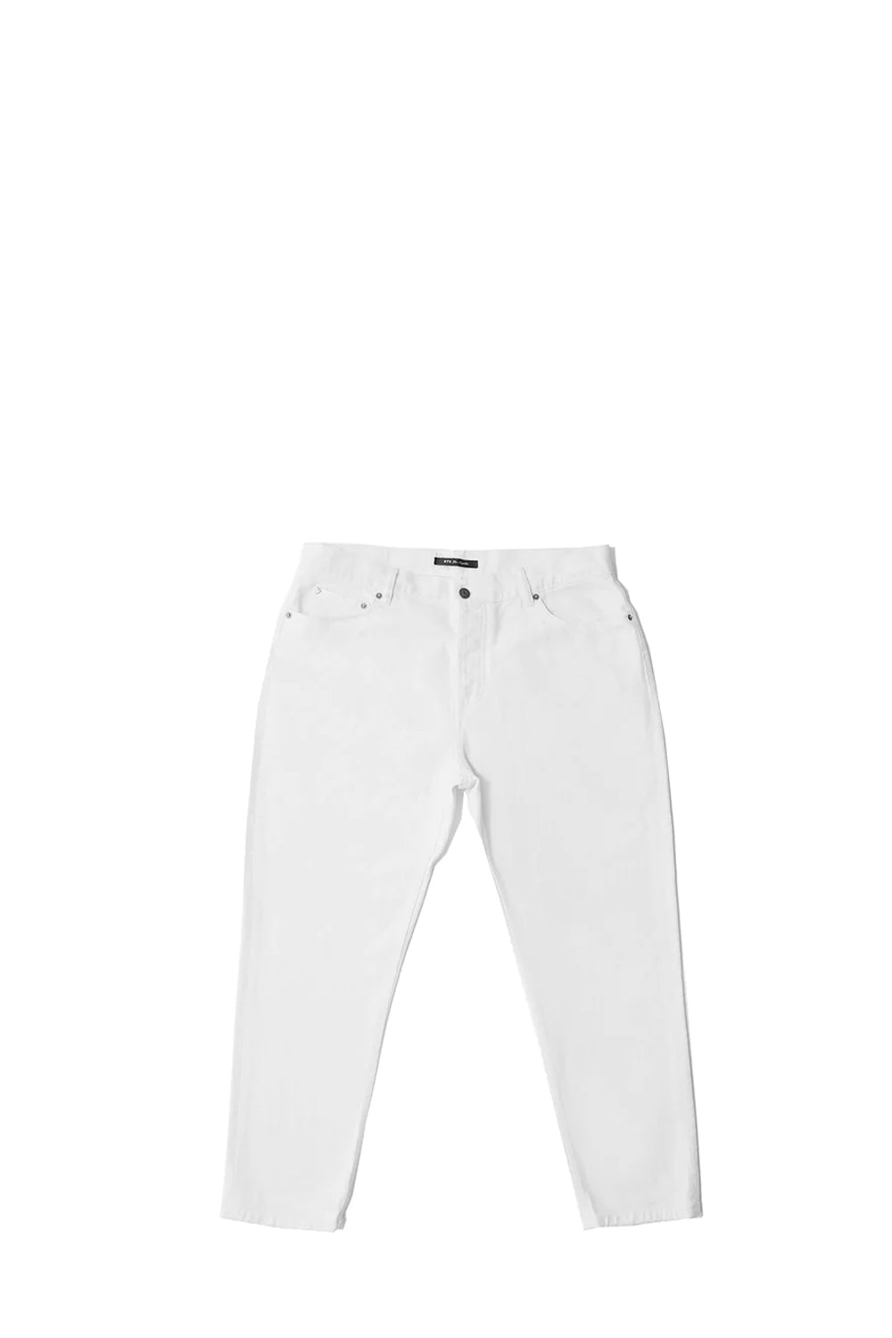 LOOSE WHITE Loose fit jeans, 5 pockets, hidden front button closure. 100% cotton. Made in Italy. HTC LOS ANGELES